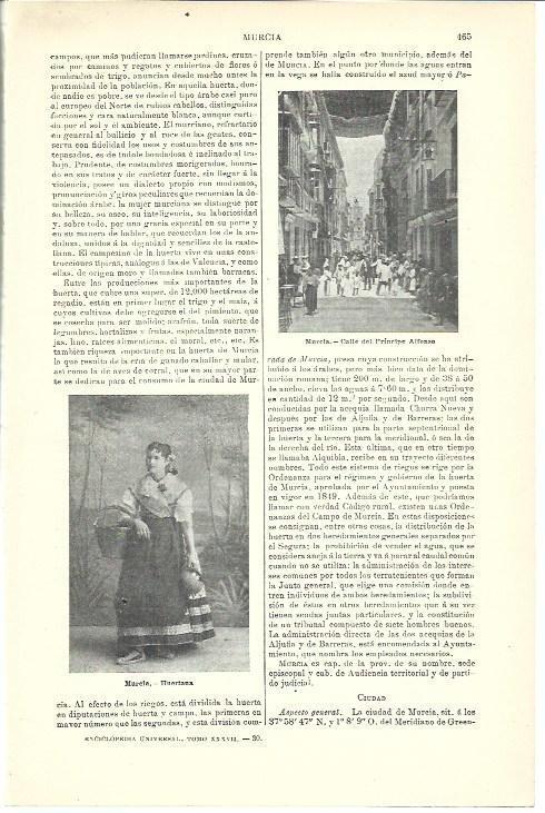 LAMINA ESPASA 39959: Calle Principe Alfonso de Murcia y Huertana de Murcia