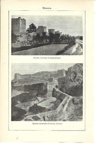 LAMINA ESPASA 39951: Murallas de Estambul y de Corinto