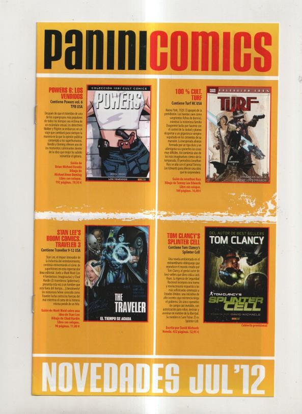 Novedades mensual de Panini comic julio 2012