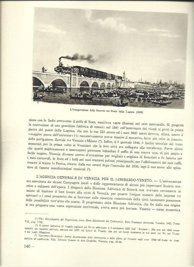 LAMINA 40546: Inauguracion del ferrocarril en el Ponte della Laguna en 1846