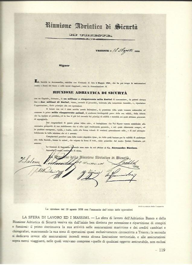 LAMINA 40538: Circular del 18 de agosto de 1838 de la Reunione Adriatica