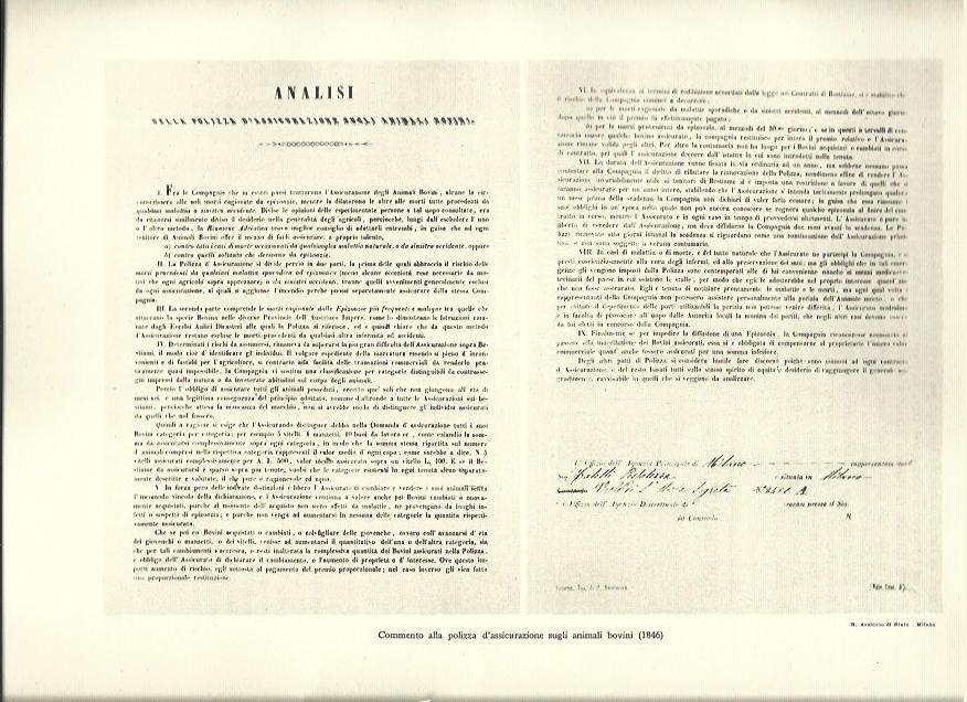 LAMINA 40571: Poliza de seguros de bovino de 1846