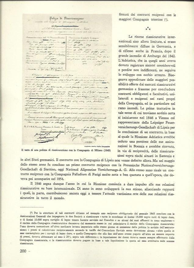 LAMINA 40569: Poliza de la Compagnia di Milano de 1849
