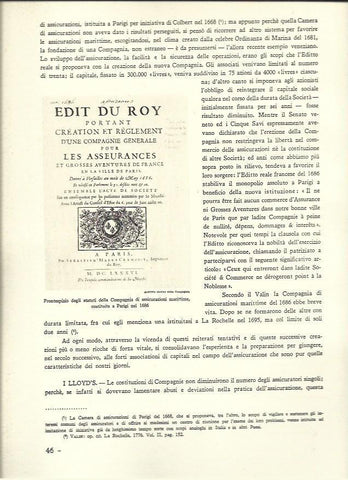 LAMINA 40504: Portada de Compagnia di assicurazioni marittime de Paris en 1686