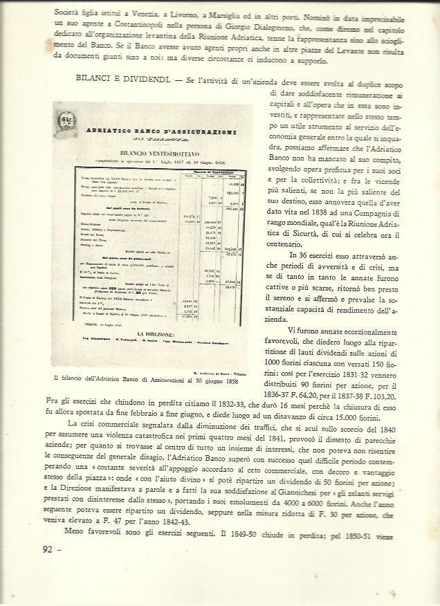 LAMINA 40525: Documento del Banco Adriatico de 1858