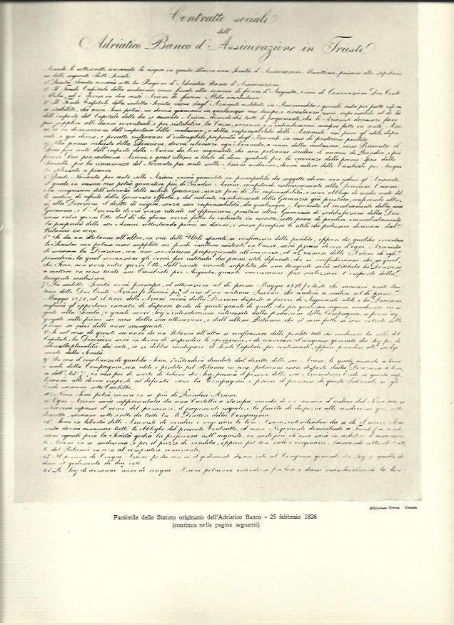 LAMINA 40519: Estatuto del Banco Adriatico de 1826