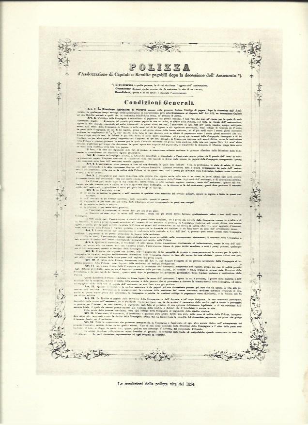 LAMINA 40575: Condiciones de una poliza de vida de 1854