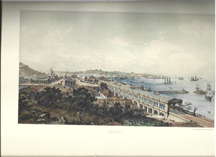 LAMINA 40577: Primera estacion de tren de Trieste de 1857