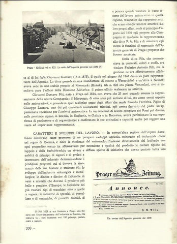 LAMINA 40632: Vista de Praga y aviso de 1839
