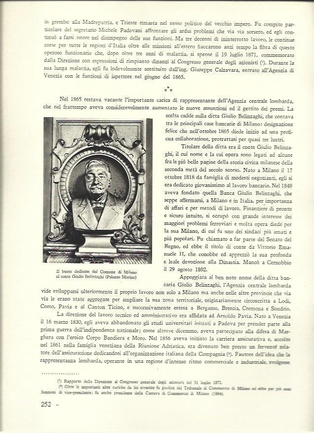 LAMINA 40591: Busto del conde Giulio Belinzaghi