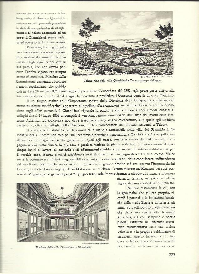 LAMINA 40580: Salon de la Villa Giannichesi en Montebello y vista de Trieste