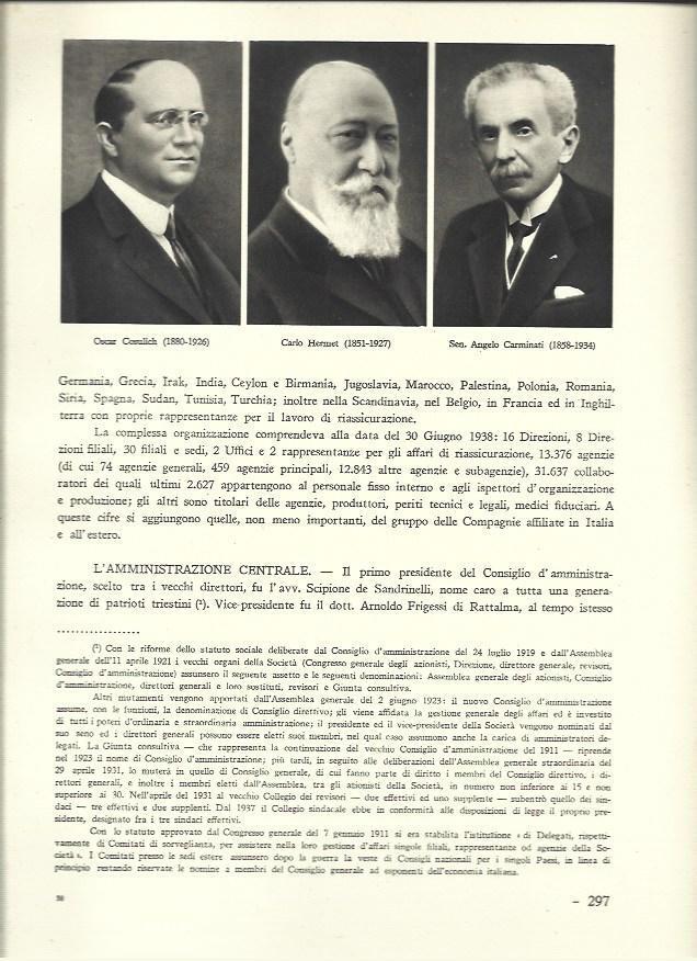 LAMINA 40611: Oscar Cosulich, Carlo Hermet y Angelo Carminati