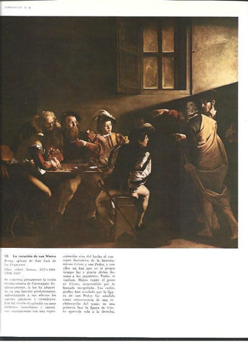 LAMINA 40345: La vocacion de San Mateo, por Caravaggio
