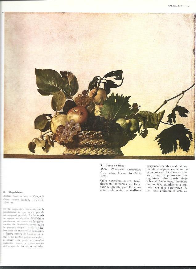 LAMINA 40344: Cesta de fruta, por Caravaggio