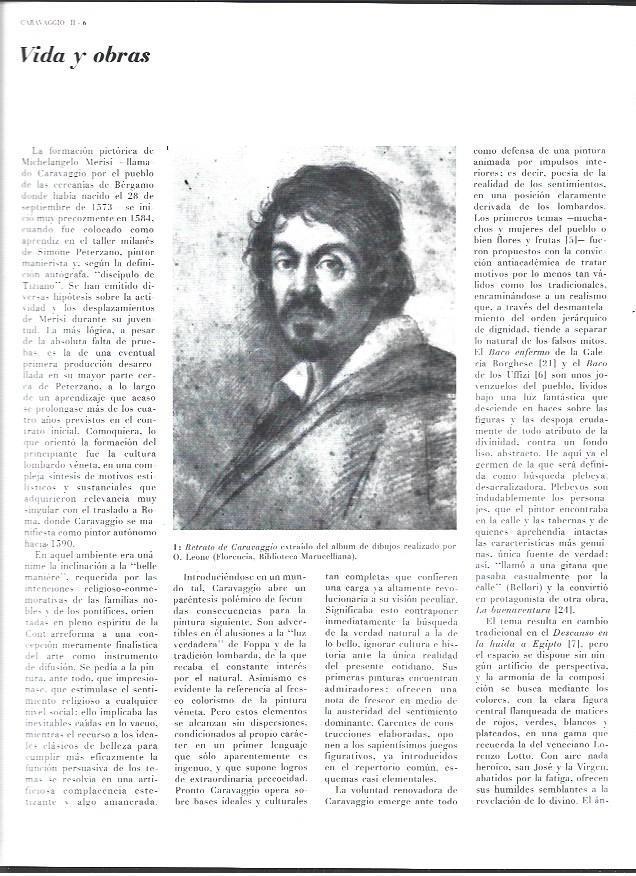 LAMINA 40340: Retrato de Caravaggio, por Leone