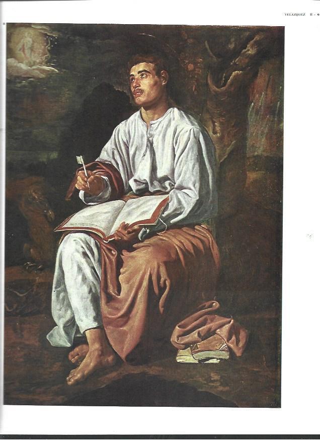 LAMINA 40373: San Juan Evangelista en Patmos, por Velazquez