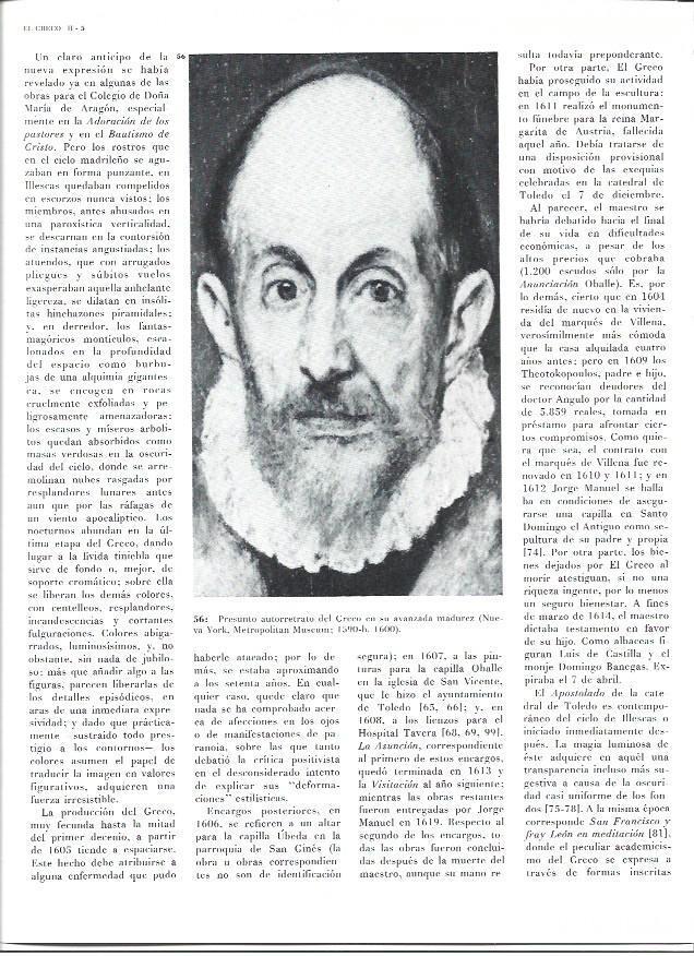 LAMINA 40330: Autorretrato de El Greco en la madurez
