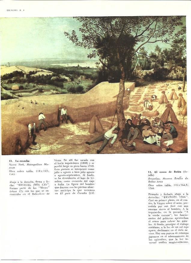 LAMINA 40294: La cosecha, por Brueghel