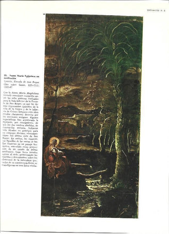 LAMINA 40307: Santa Maria Egipciaca en meditacion, por Tintoretto
