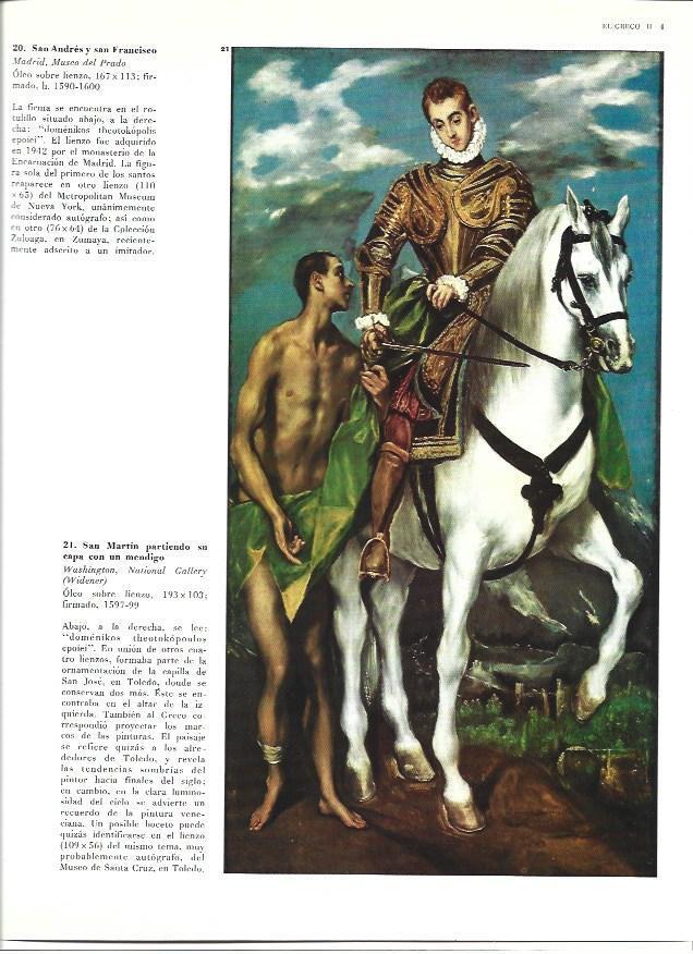 LAMINA 40326: San Martin partiendo su capa con un mendigo, por El Greco