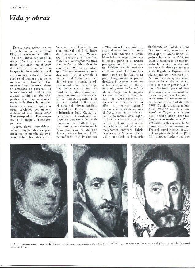 LAMINA 40320: Autorretratos de El Greco