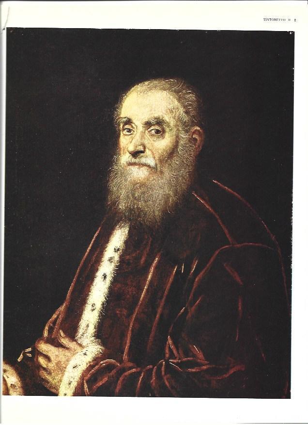 LAMINA 40306: Retrato de senador veneciano, por Tintoretto