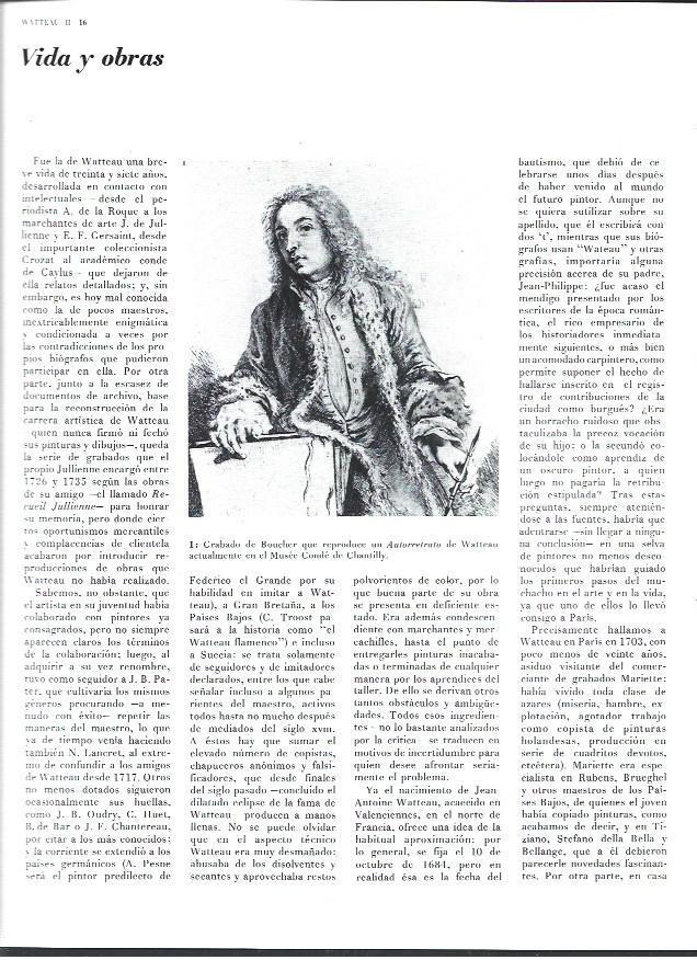 LAMINA 40450: Watteau por Boucher