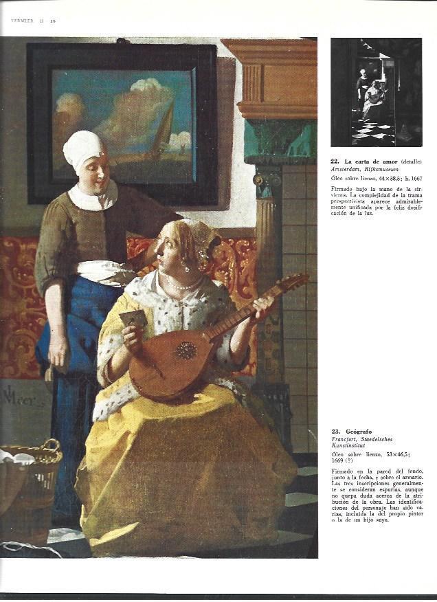 LAMINA 40446: La carta de amor, por Vermeer