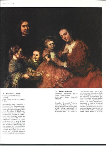 LAMINA 40435: Retrato de familia, por Rembrandt