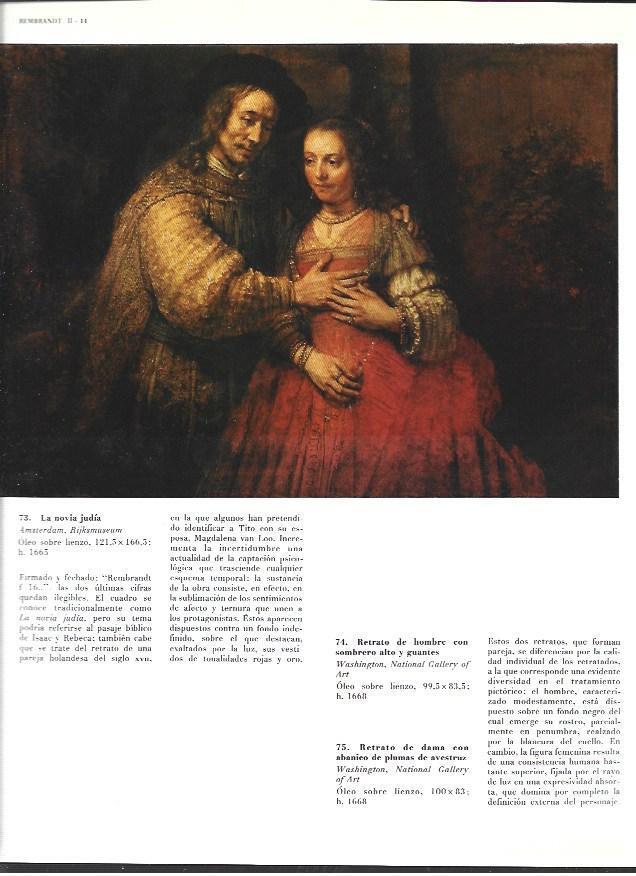 LAMINA 40433: La novia judia, por Rembrandt