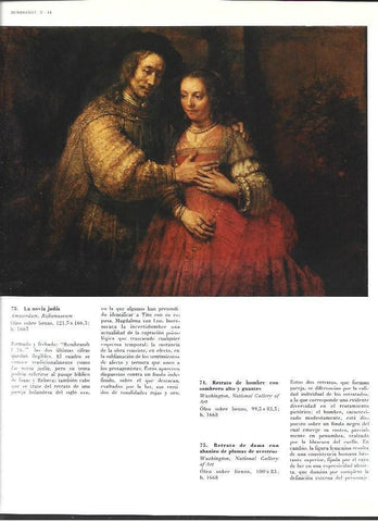 LAMINA 40433: La novia judia, por Rembrandt