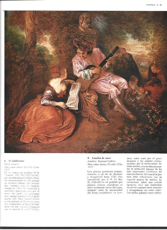 LAMINA 40453: Cancion de amor, por Watteau