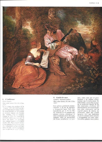 LAMINA 40453: Cancion de amor, por Watteau