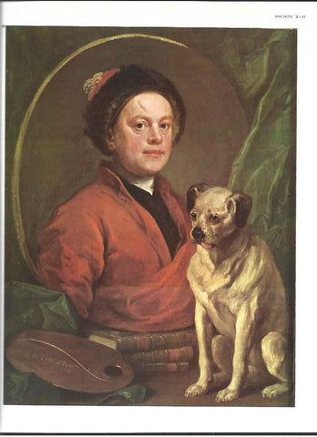 LAMINA 40468: Autorretrato con perro, por Hogarth