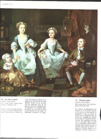 LAMINA 40465: Los niños Graham, por Hogarth