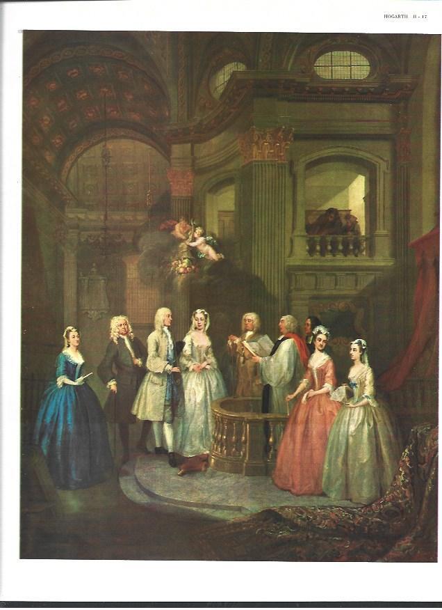 LAMINA 40463: La boda de Stephen Beekingham y Mary Cox, por Hogarth