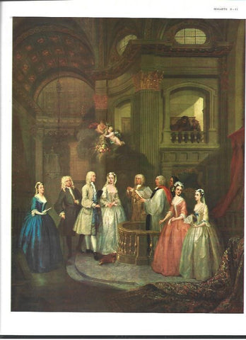 LAMINA 40463: La boda de Stephen Beekingham y Mary Cox, por Hogarth