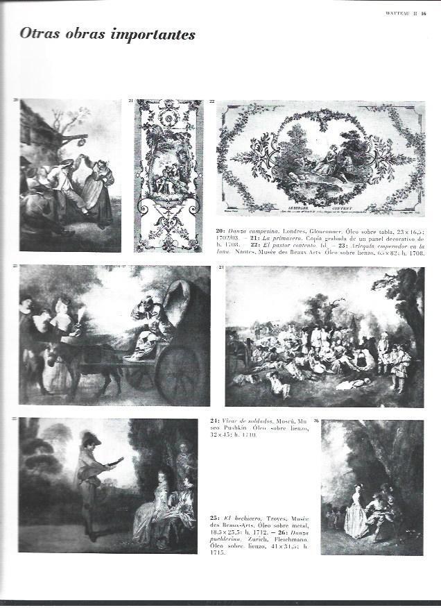 LAMINA 40459: Obras importantes de Watteau