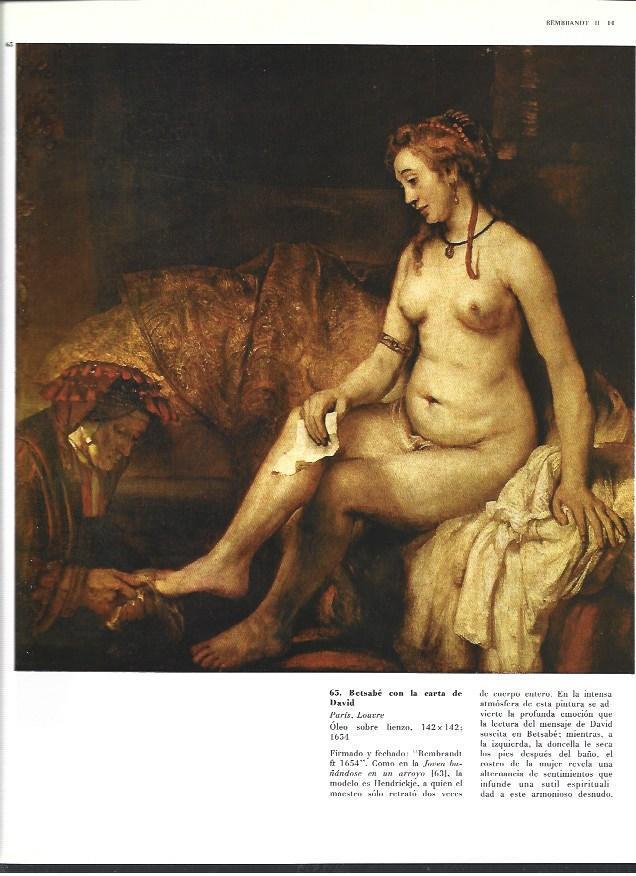 LAMINA 40429: Betsabe con la carta de David, por Rembrandt