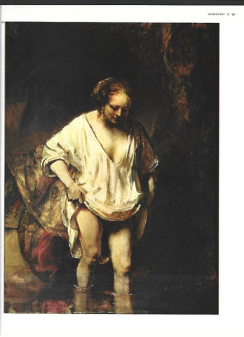 LAMINA 40428: Joven bañandose en un arroyo, por Rembrandt