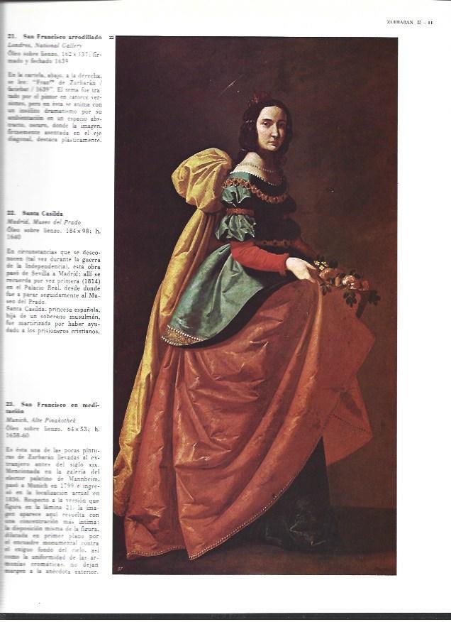 LAMINA 40400: Santa Casilda, por Zurbaran