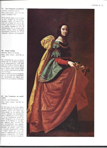 LAMINA 40400: Santa Casilda, por Zurbaran