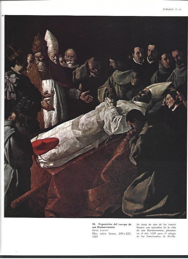 LAMINA 40395: Exposicion del cuerpo de San Buenaventura, por Zurbaran