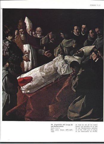 LAMINA 40395: Exposicion del cuerpo de San Buenaventura, por Zurbaran