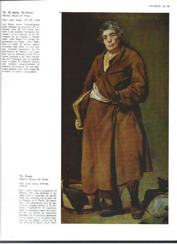 LAMINA 40386: Esopo, por Velazquez