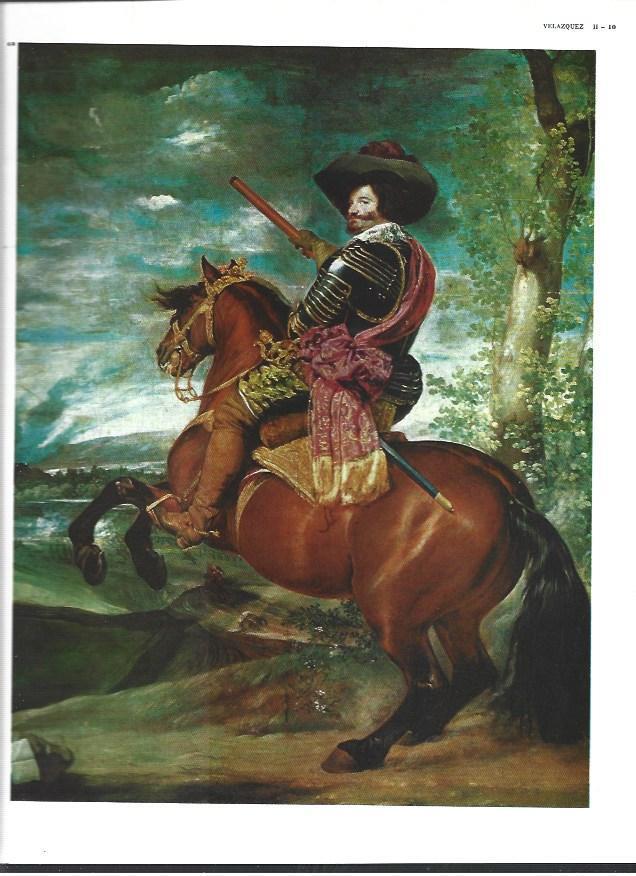 LAMINA 40384: El conde duque de Olivares a caballo, por Velazquez