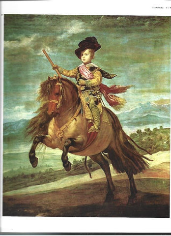 LAMINA 40380: El principe Baltasar Carlos a caballo, por Velazquez