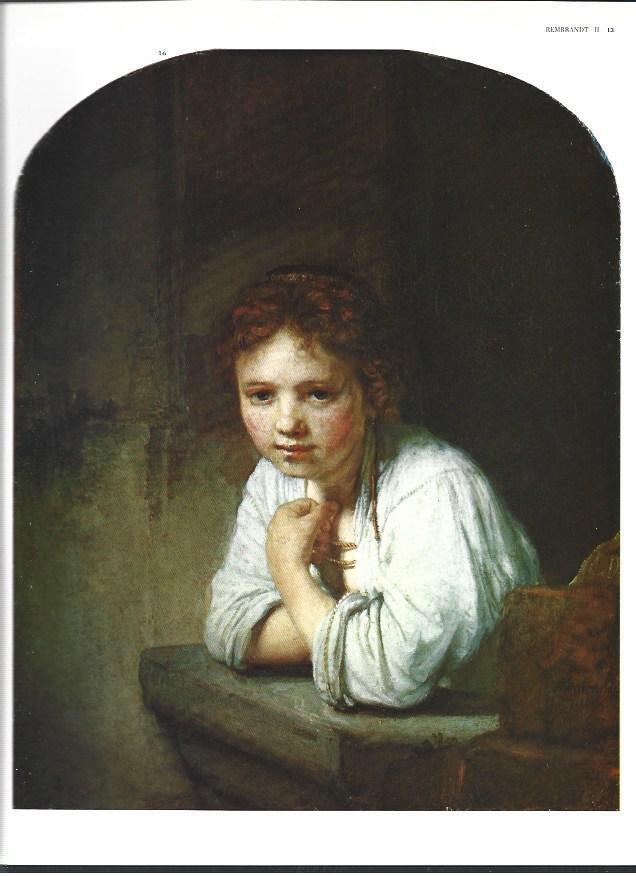 LAMINA 40422: Muchacha en la ventana, por Rembrandt