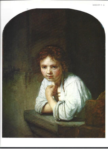 LAMINA 40422: Muchacha en la ventana, por Rembrandt