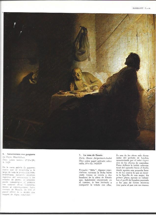 LAMINA 40417: La cena de Emaus, por Rembrandt